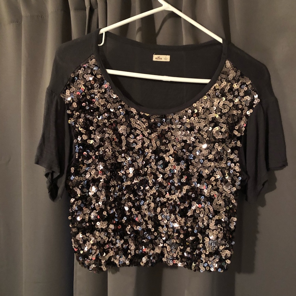 Hollister sequin crop top